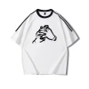 American high street tres barras manga corta camiseta mujer verano 2025 nuevo diseño suelto sentido nicho marca de moda en la ropa Item Picture